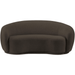 Rich brown upholstered sofa