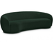 Contemporary boucle loveseat