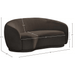 Plush brown living room couch