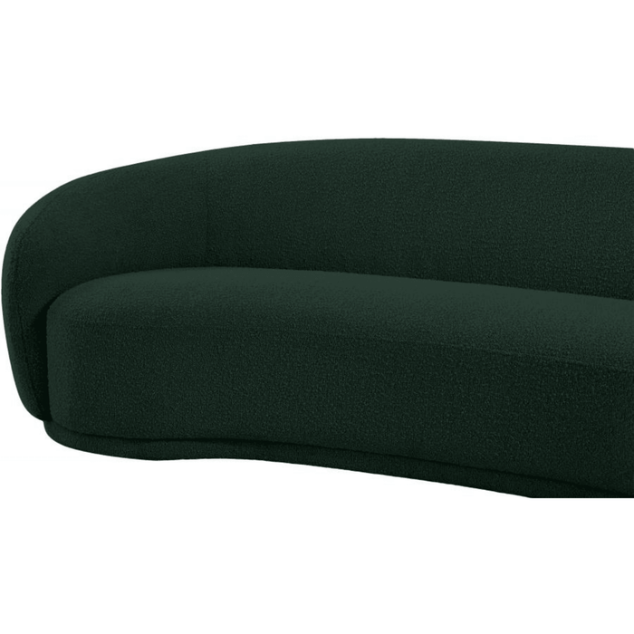 Plush green living room couch