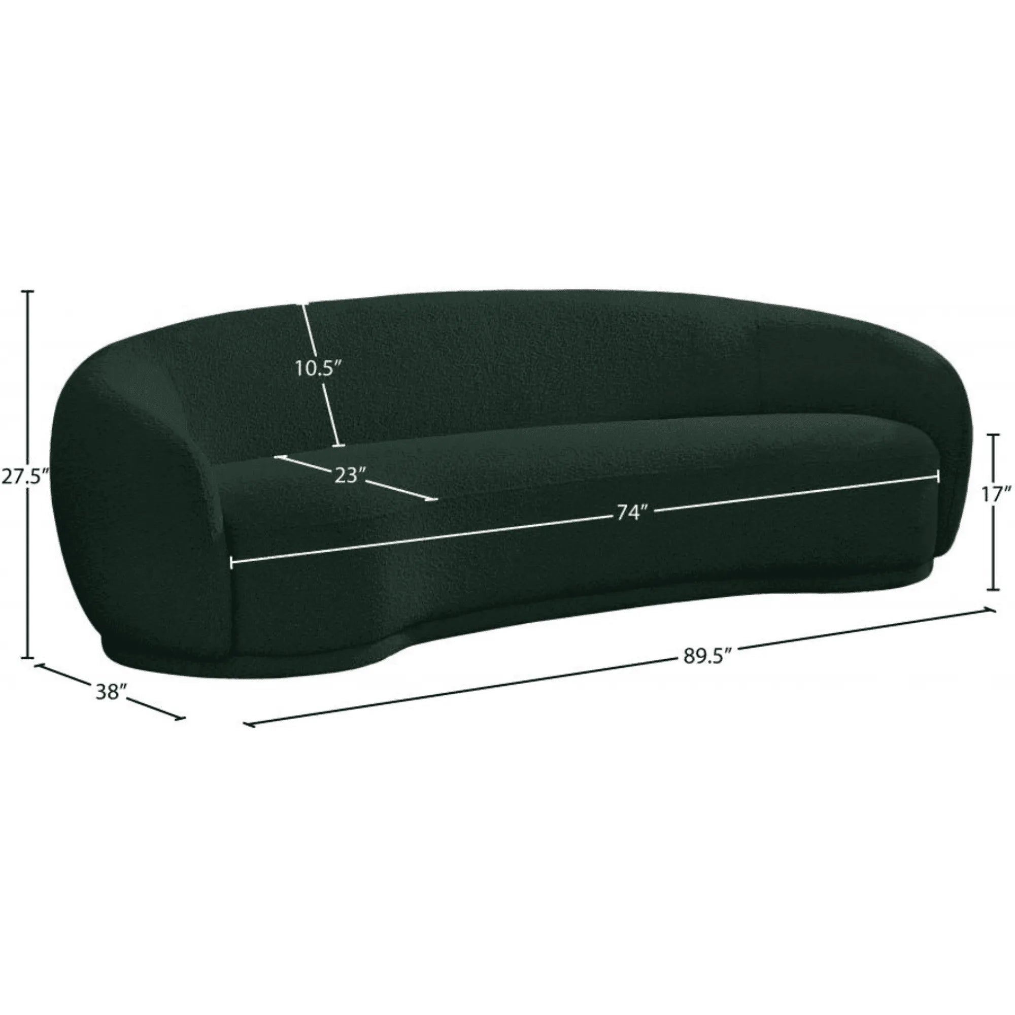 Modern rounded back sofa