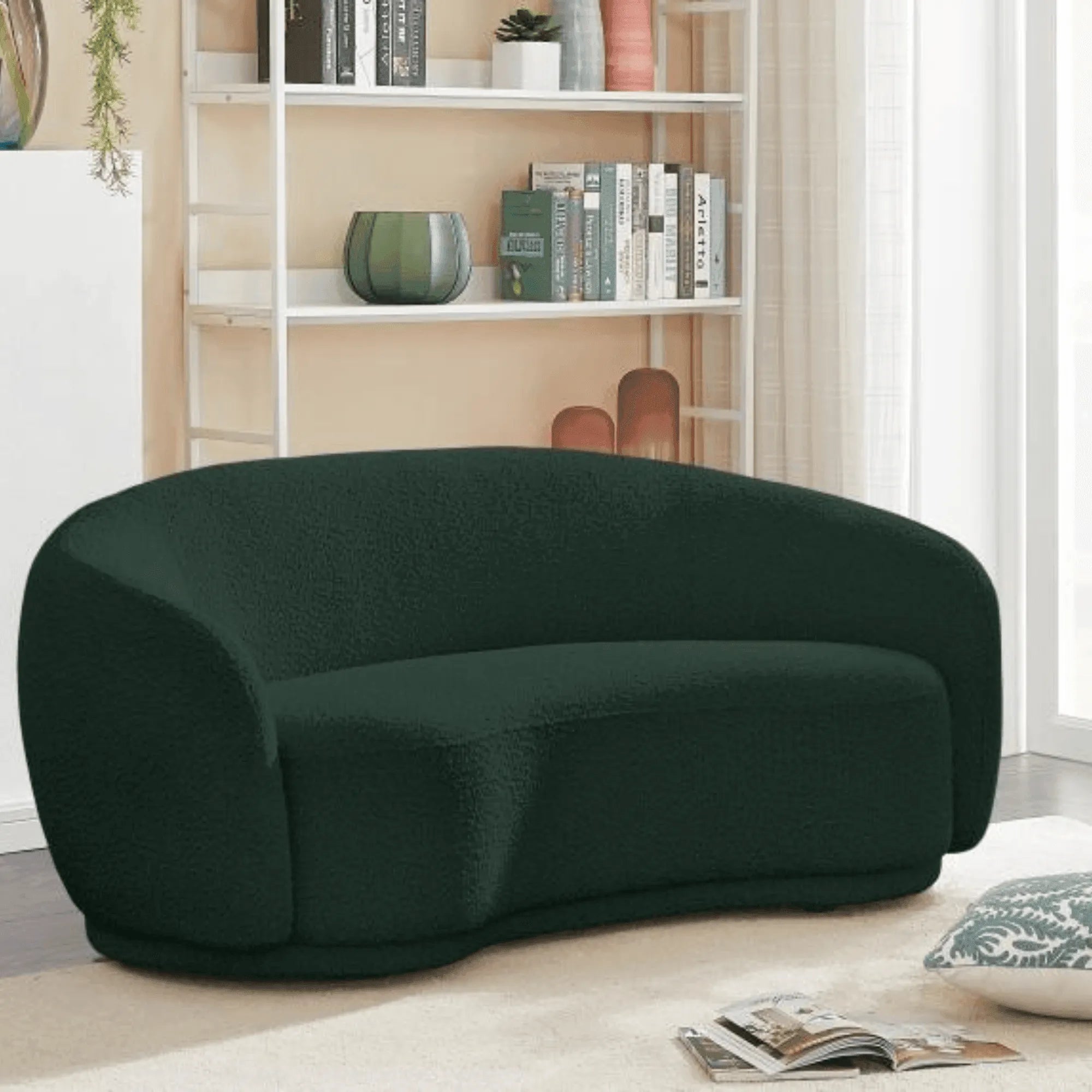 Stylish rounded arm sofa