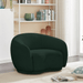 Green boucle sofa