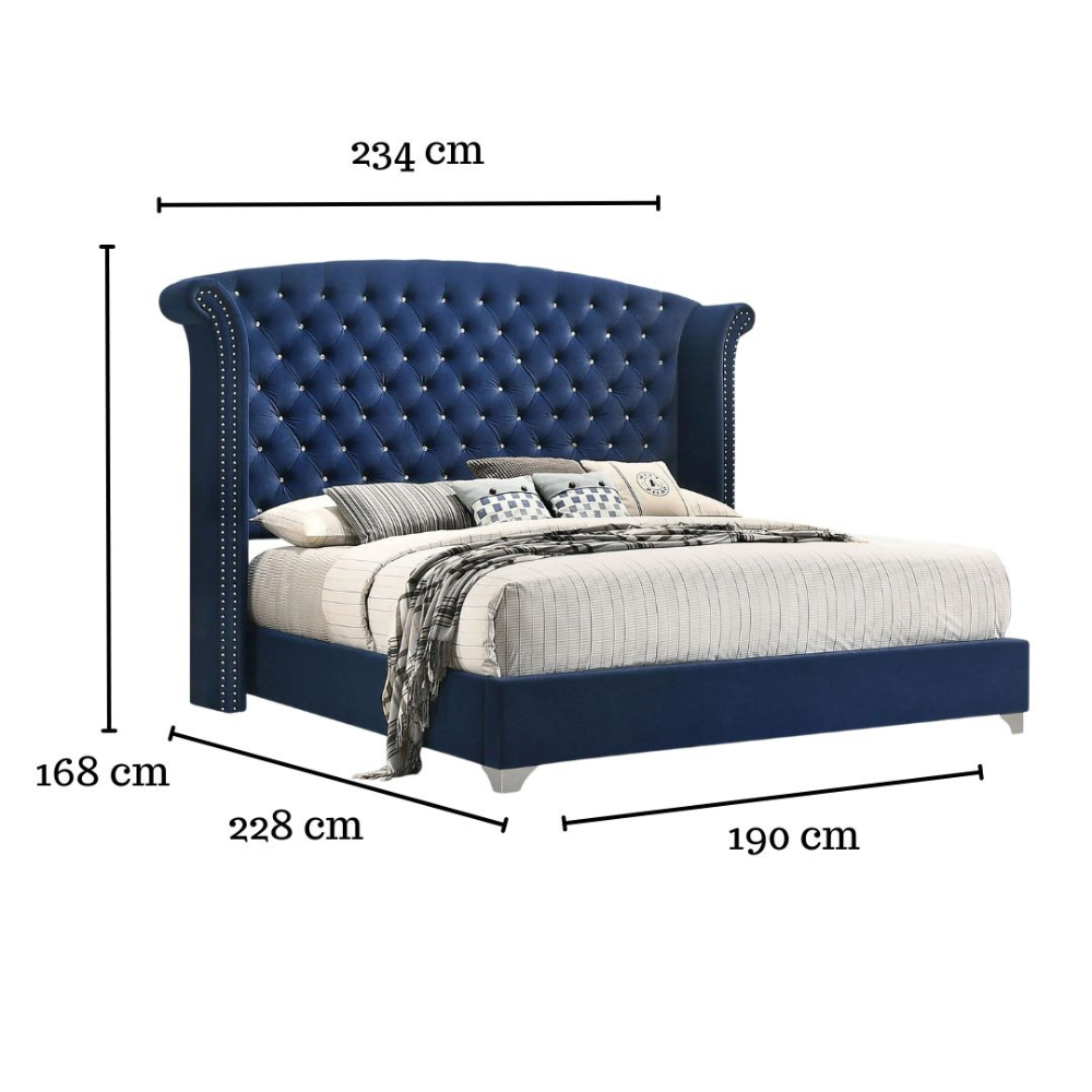 Elegant Modern Button Tufted Bed