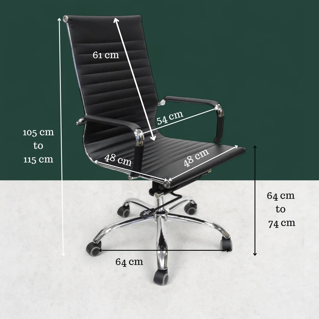 Arctic Height-Adjustable Office Chair in Black