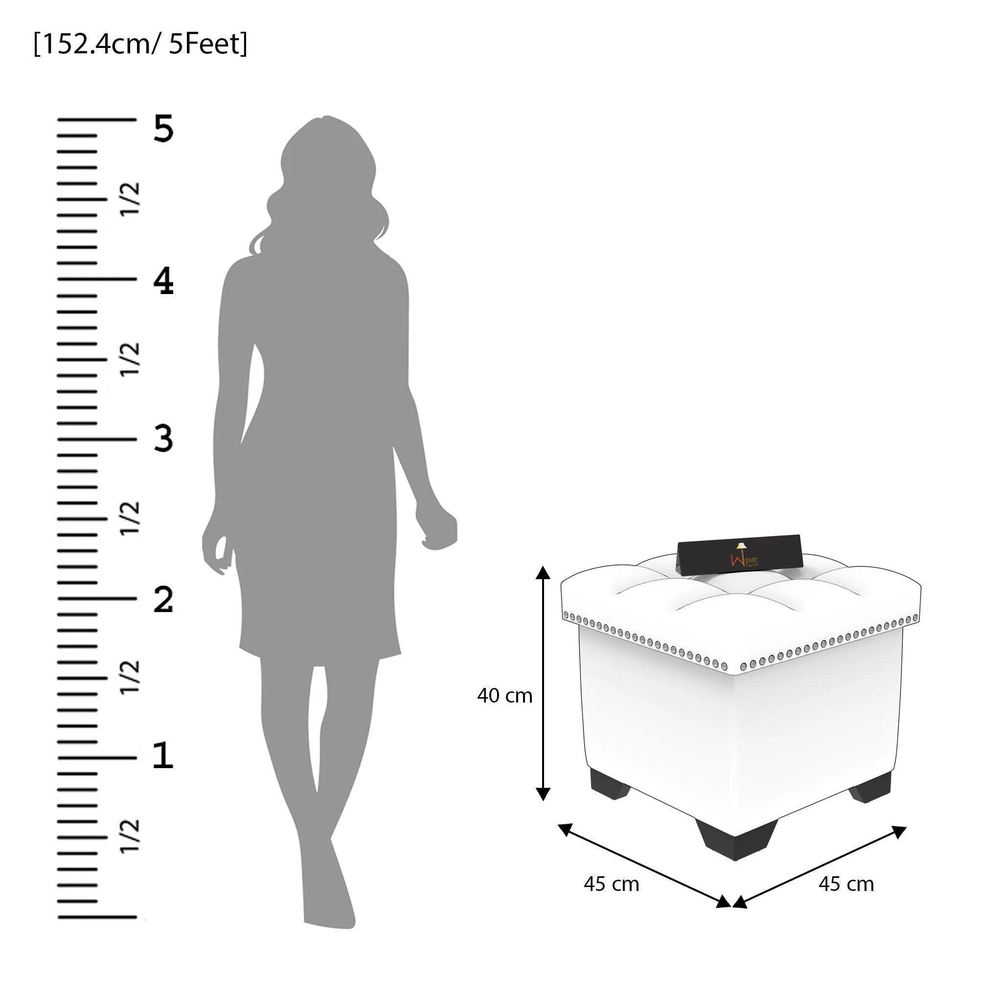 Eccentric Stool Cum End Table with Storage - Wooden Twist UAE