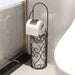 Wrought Iron Designer Hierro Kitchen Toilet Tissue Roll Dispenser Napkin Holder - Wooden Twist UAE