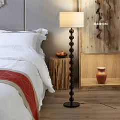 Wooden Twist Hugo Rollie Design Modern Round Shape Aluminum Floor Lamp with Soft Fabric Shade Stylish Ambient Lighting - Wooden Twist UAE