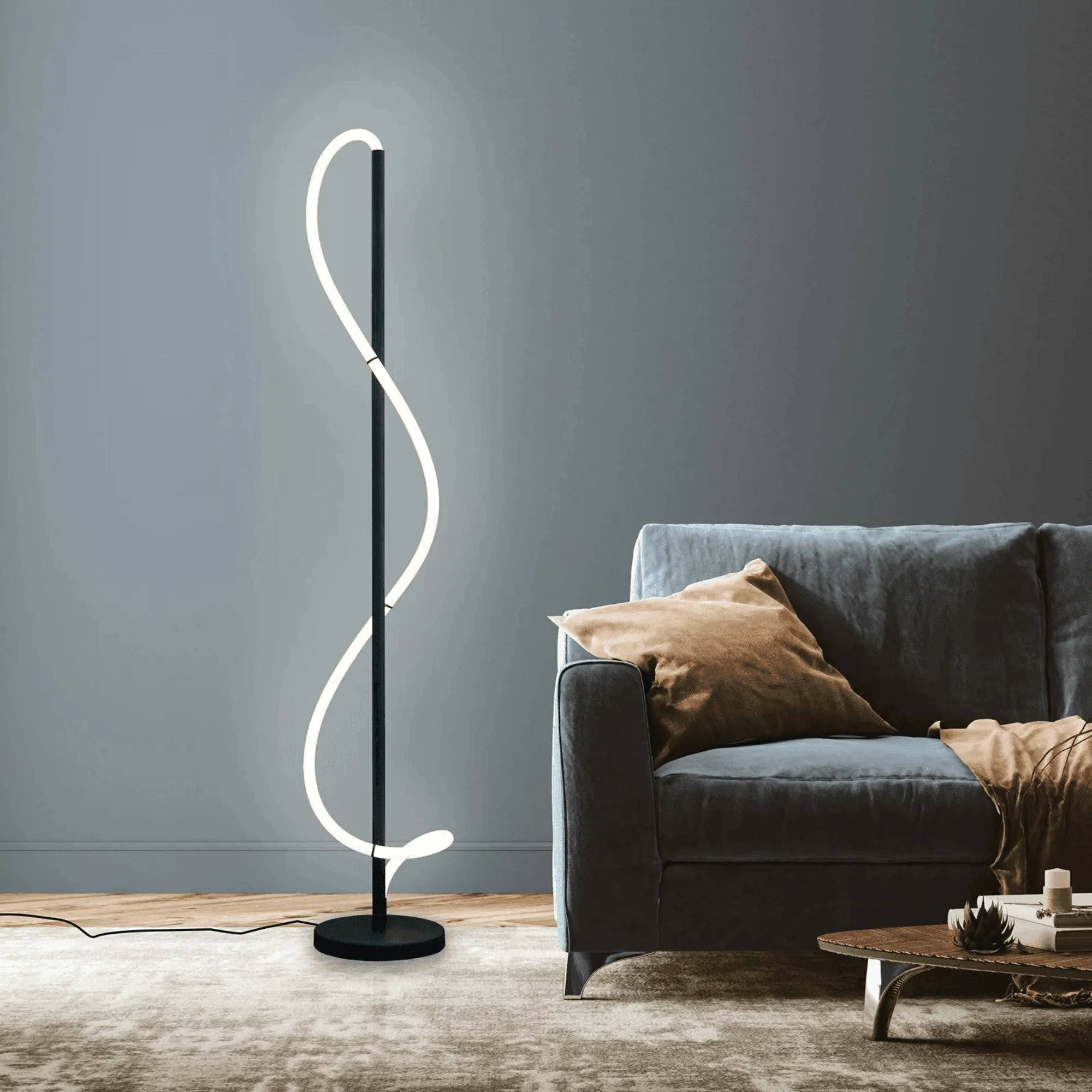 Wooden Twist Extremely Modern Simple Creative Line Floor Lamp - Wooden Twist UAE