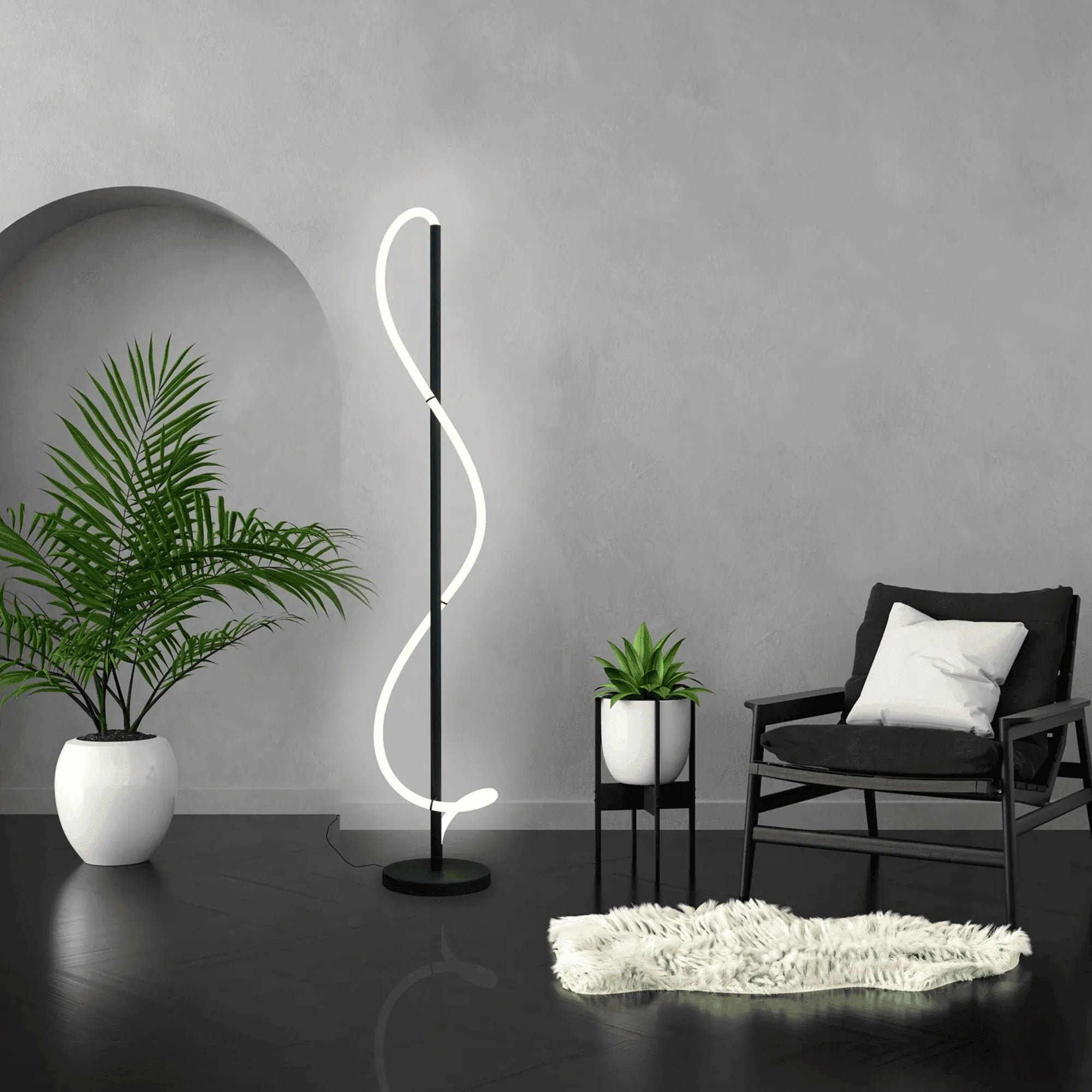 Wooden Twist Extremely Modern Simple Creative Line Floor Lamp - Wooden Twist UAE