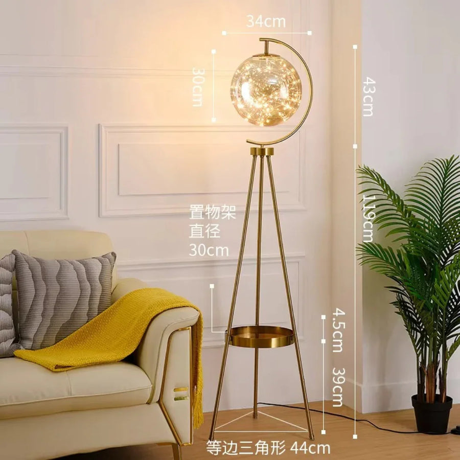 Globe Shade Meets Tripod Base