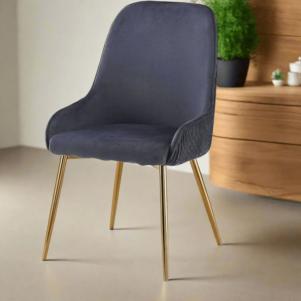 Wooden Twist Echelon Modern Cafe Dining Chair Wih Metal Legs