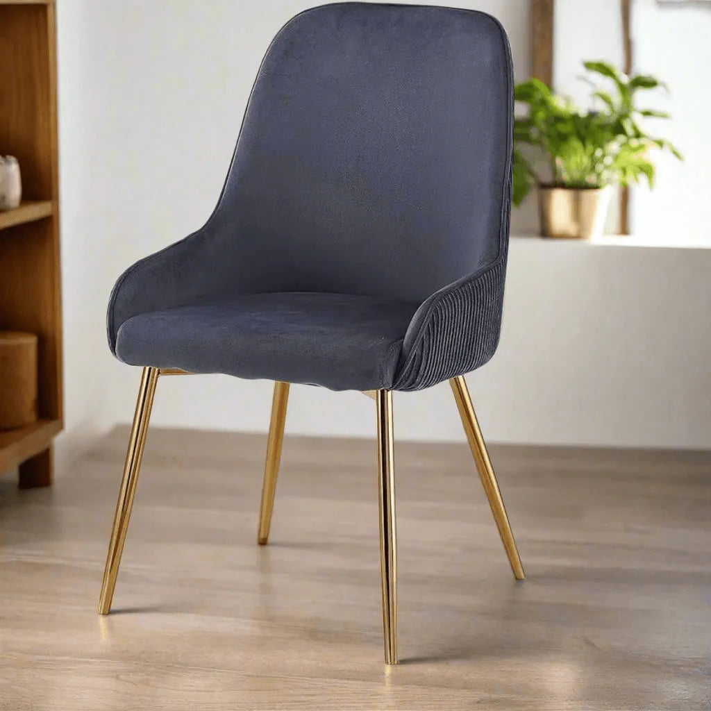 Wooden Twist Echelon Modern Cafe Dining Chair Wih Metal Legs