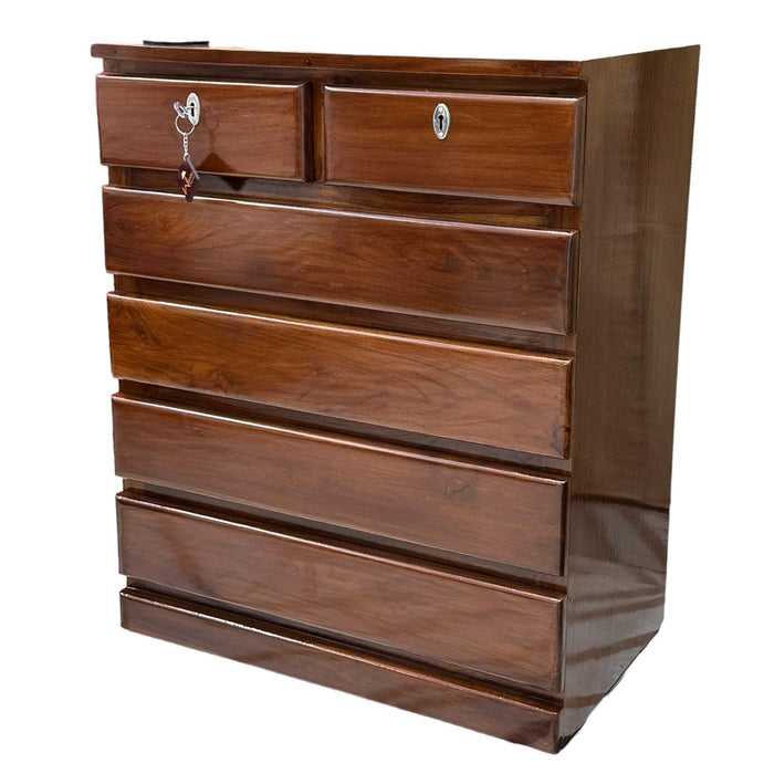 Wooden Handmade Chest of Drawers Storage Cabinet (6 Drawers) - Wooden Twist UAE