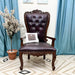 Wooden Twist Luxurious Hand Carved Teak Wood High Back Throne Chair - Wooden Twist UAE