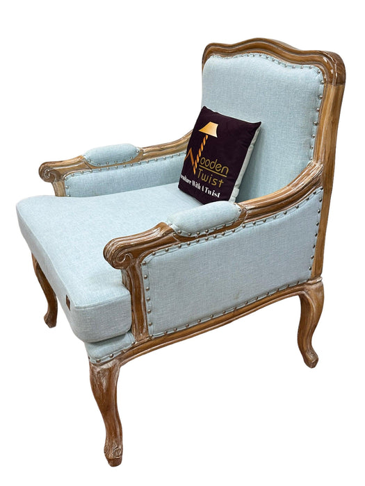 Wooden Bransford Arm Chair (Light Blue) - Wooden Twist UAE