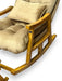Wooden Rocking Chair Colonial and Traditional Super Comfortable Cushion And With Footrest (Natural Polish) - Wooden Twist UAE