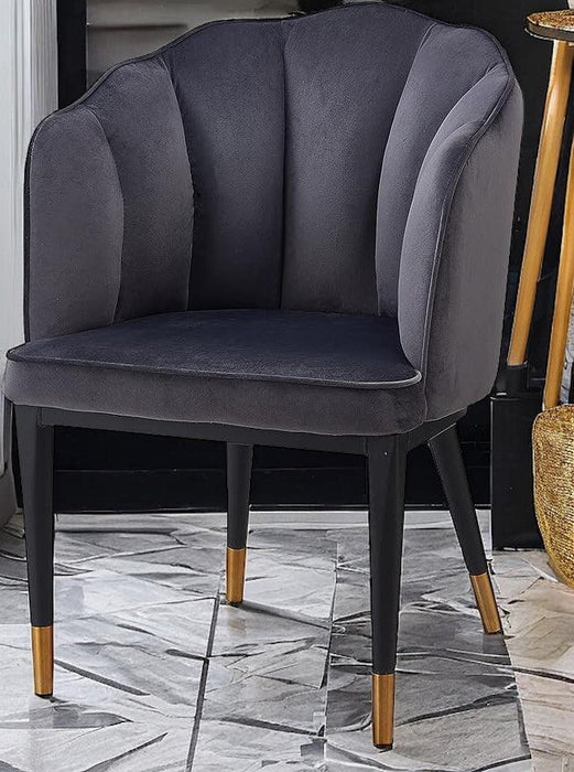 Wooden Twist Fuzzy Modern Cafe Dining Chair Metal Legs - Wooden Twist UAE