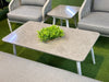 Wooden Twist Peristyle Look Aluminum Chair and Outdoor Furniture 3+1+1 with Table Top Ceramic - Wooden Twist UAE