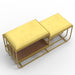 Wooden Twist Cage Style Rectangular Wrought Iron 2 Shelf Shoe Rack Bench - Wooden Twist UAE