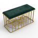 Wooden Twist Cage Style Rectangular Wrought Iron Shoe Rack Bench - Wooden Twist UAE