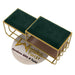 Wooden Twist Cage Style Rectangular Wrought Iron 2 Shelf Shoe Rack Bench - Wooden Twist UAE