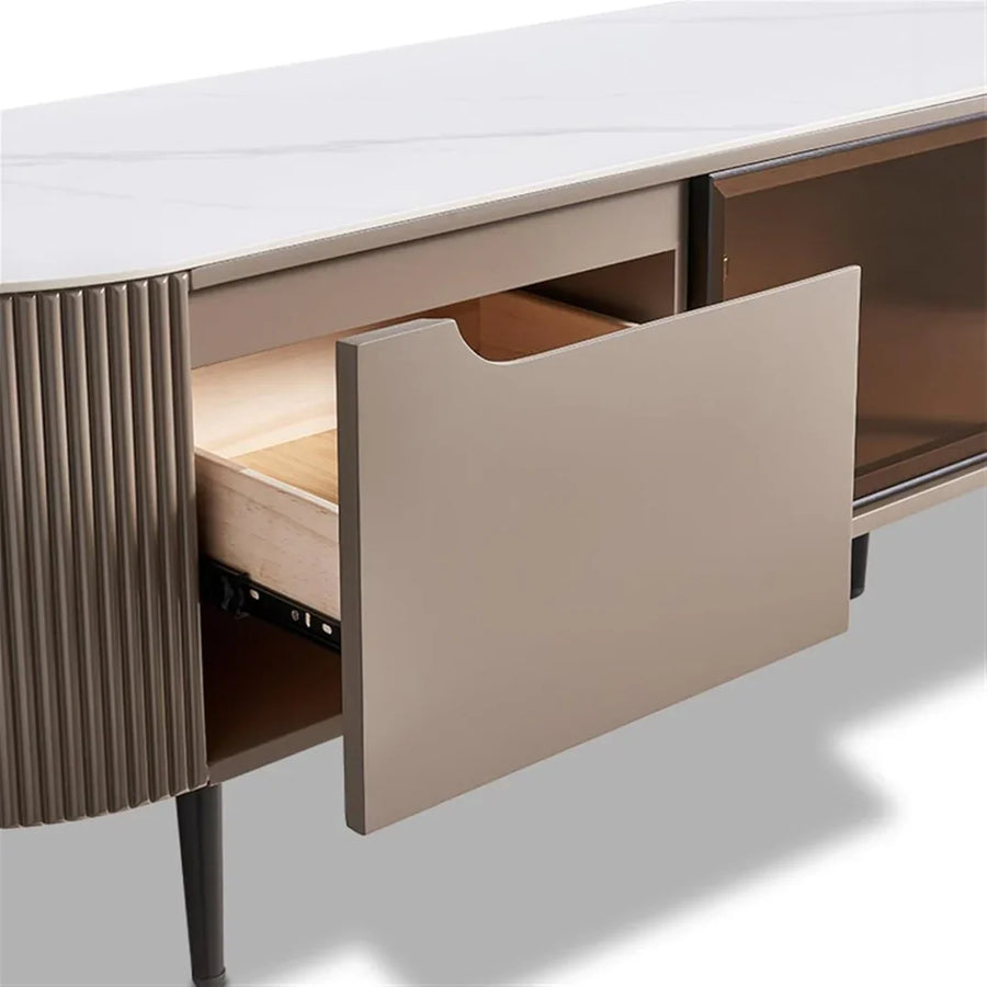 Spacious drawers and shelves for every essential