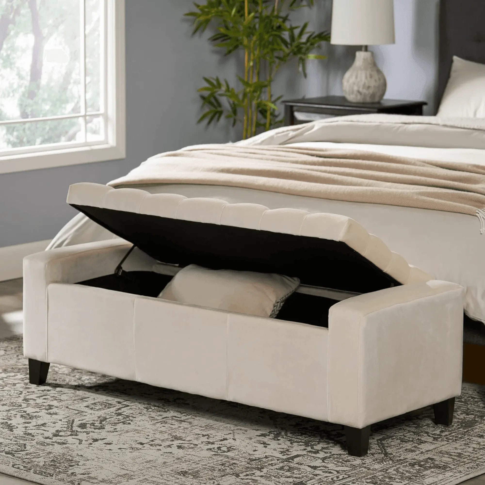 Wooden Twist Storage Bench