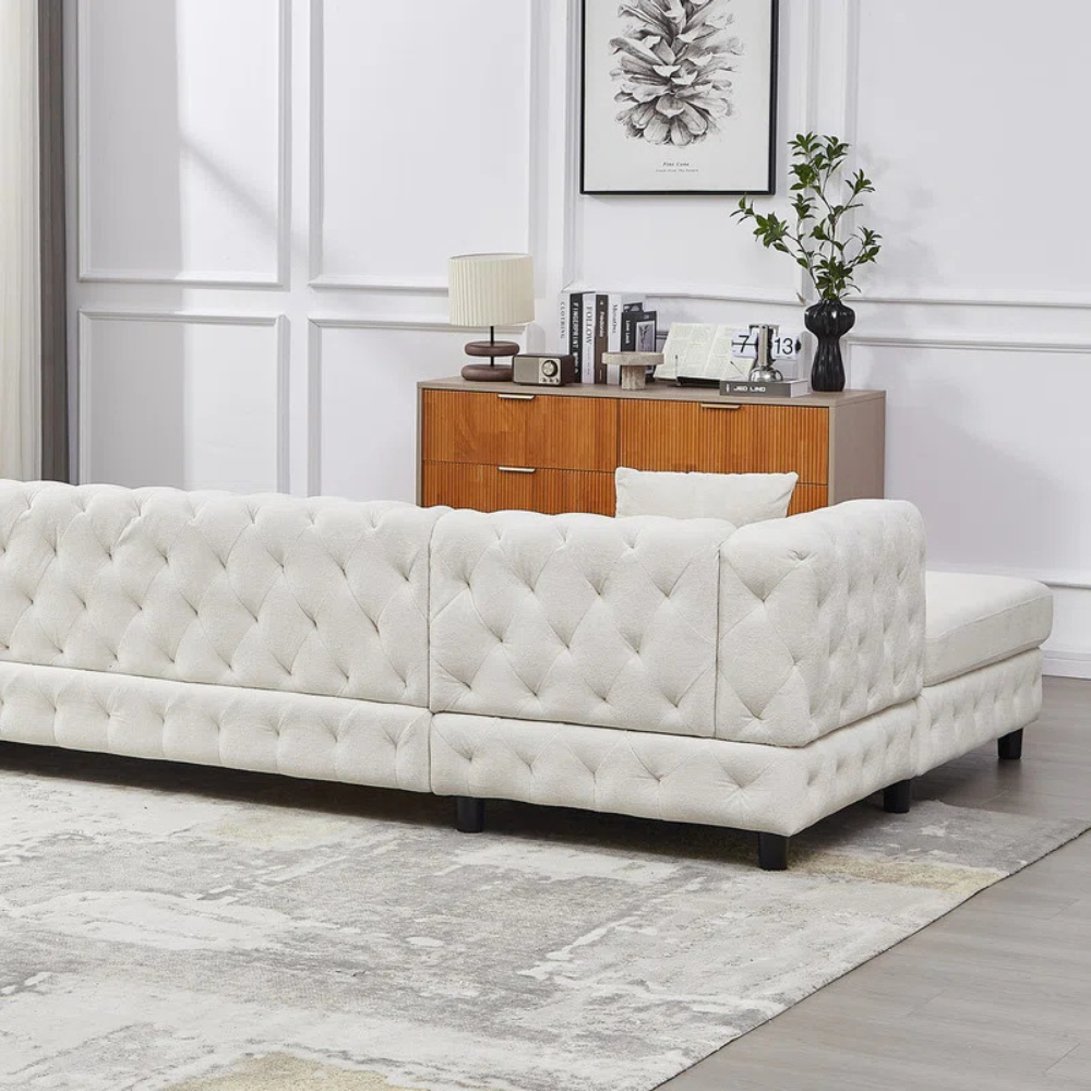 Laxora 6-Seater Sectional Sofa Beige