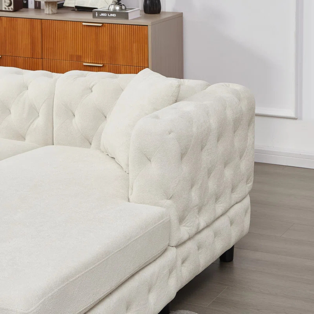 Laxora 6-Seater Sectional Sofa Beige