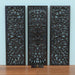 Premium Wooden Decoration Hand Carved 3 Wall Panel (MDF Wood, Black) - Wooden Twist UAE