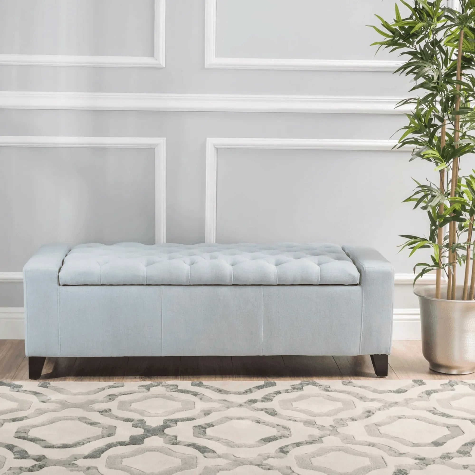 Wooden Twist Storage Bench