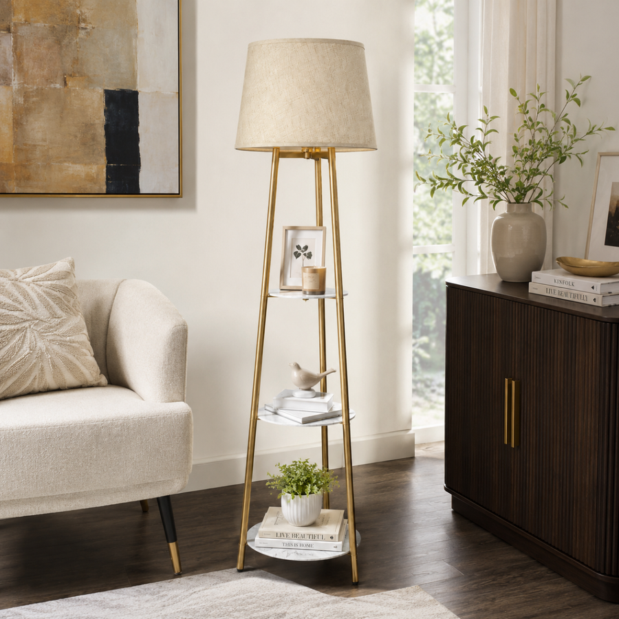Sturdy Gold Metal Tripod