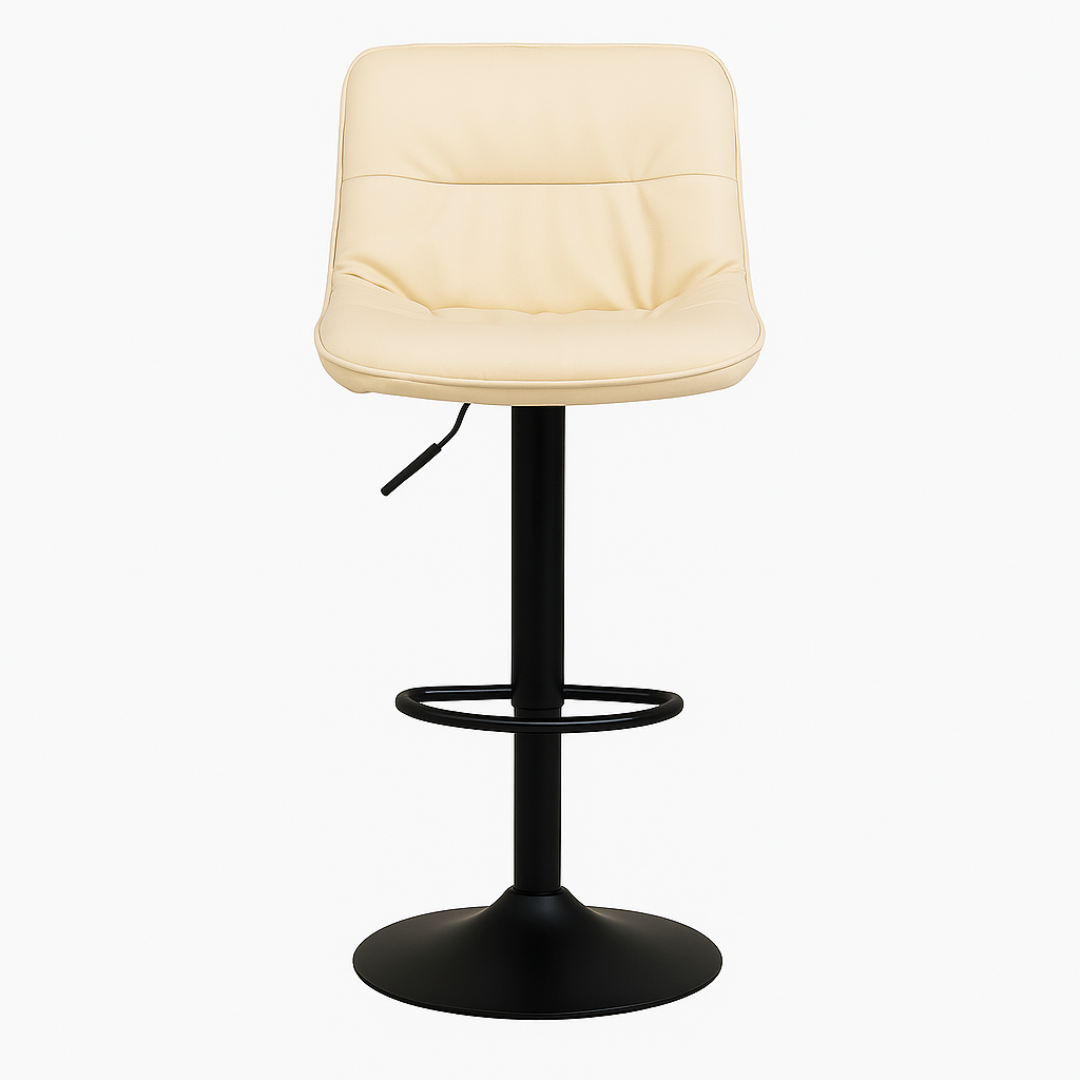 Lunara 360 Swivel Cafe Bar Stool Beige
