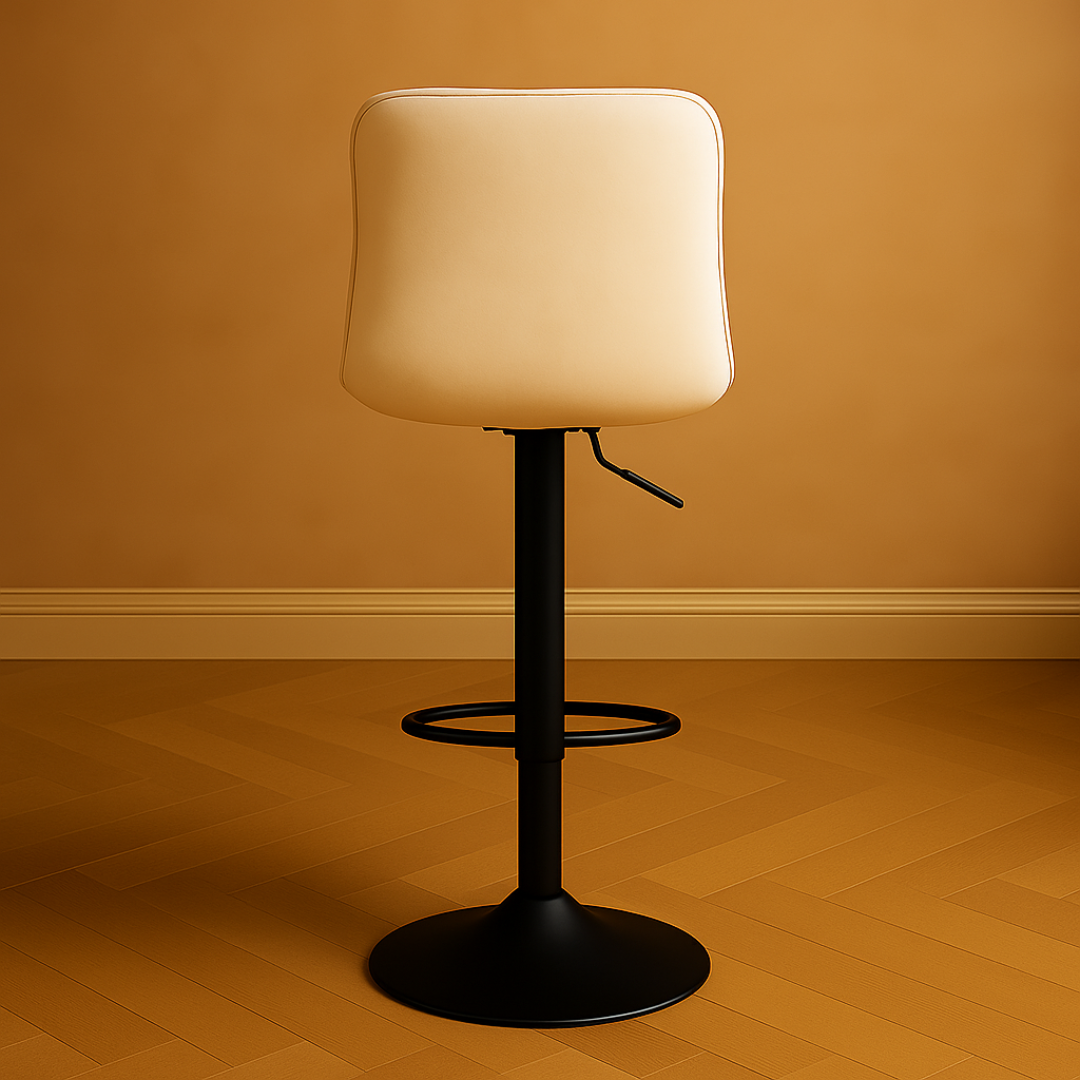 Wooden Twist Lunara 360° Swivel Cafe Bar Stool Chair Adjustable Counter Height with Backrest