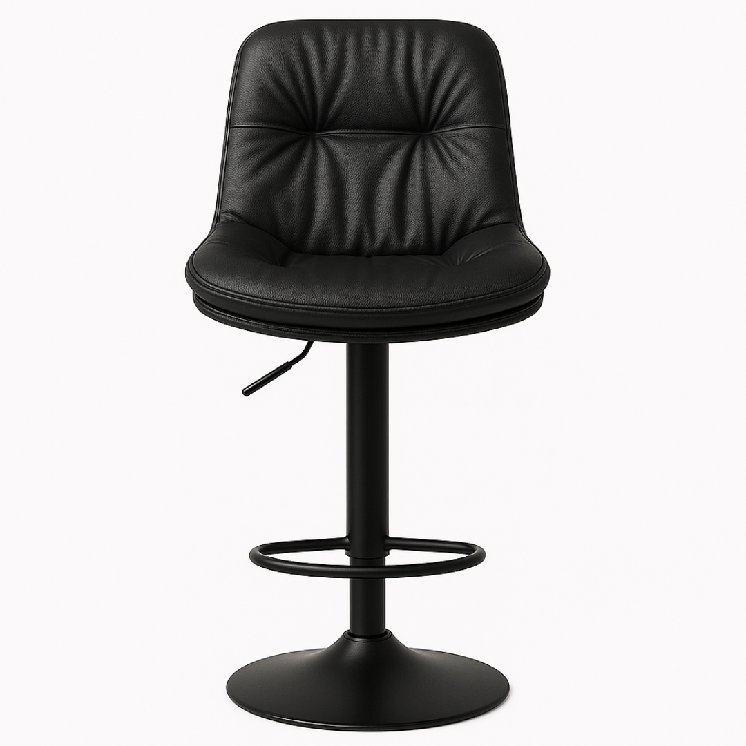 Wooden Twist Lunara 360° Swivel Cafe Bar Stool Chair Adjustable Counter Height with Backrest