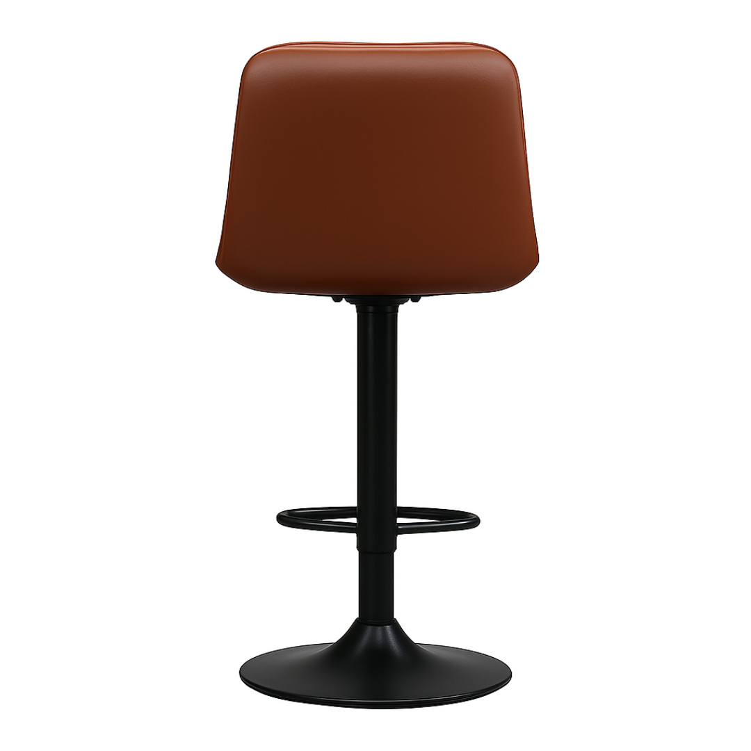Wooden Twist Lunara 360° Swivel Cafe Bar Stool Chair Adjustable Counter Height with Backrest