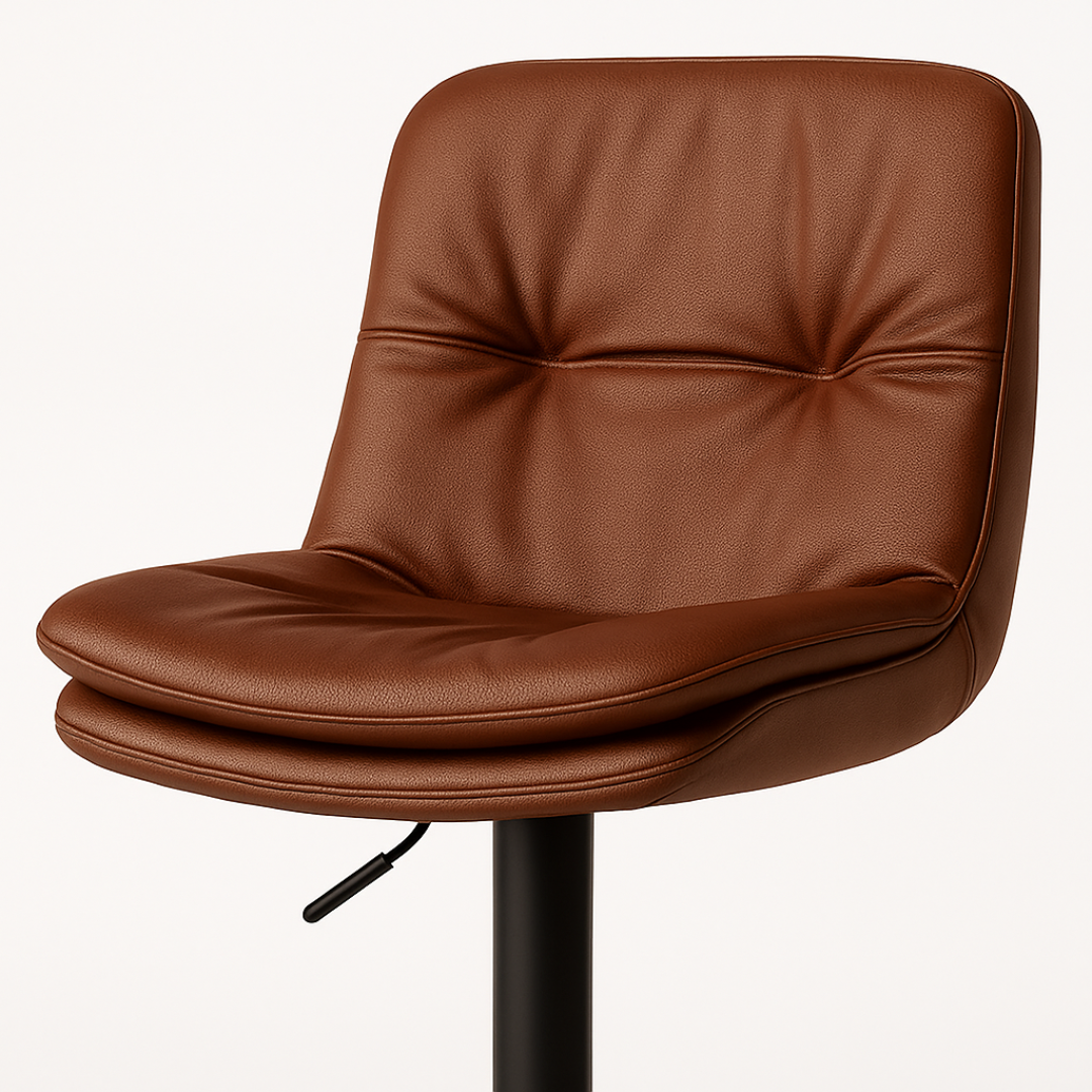 Wooden Twist Lunara 360° Swivel Cafe Bar Stool Chair Adjustable Counter Height with Backrest