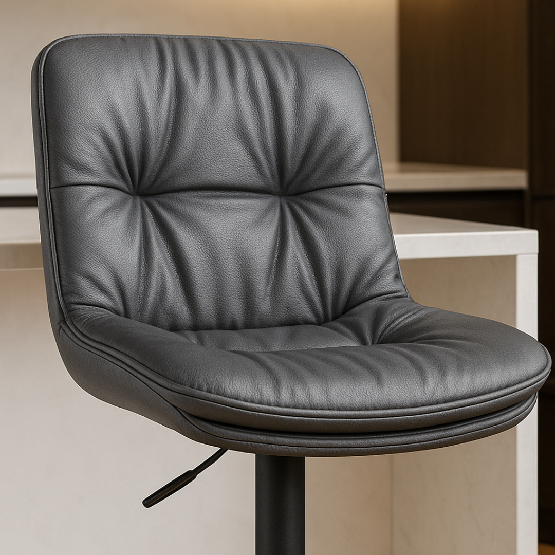 Wooden Twist Lunara 360° Swivel Cafe Bar Stool Chair Adjustable Counter Height with Backrest