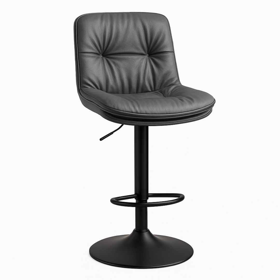 Wooden Twist Lunara 360° Swivel Cafe Bar Stool Chair Adjustable Counter Height with Backrest