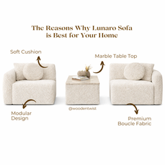 Lunaro Cloud Boucle Sofa Set