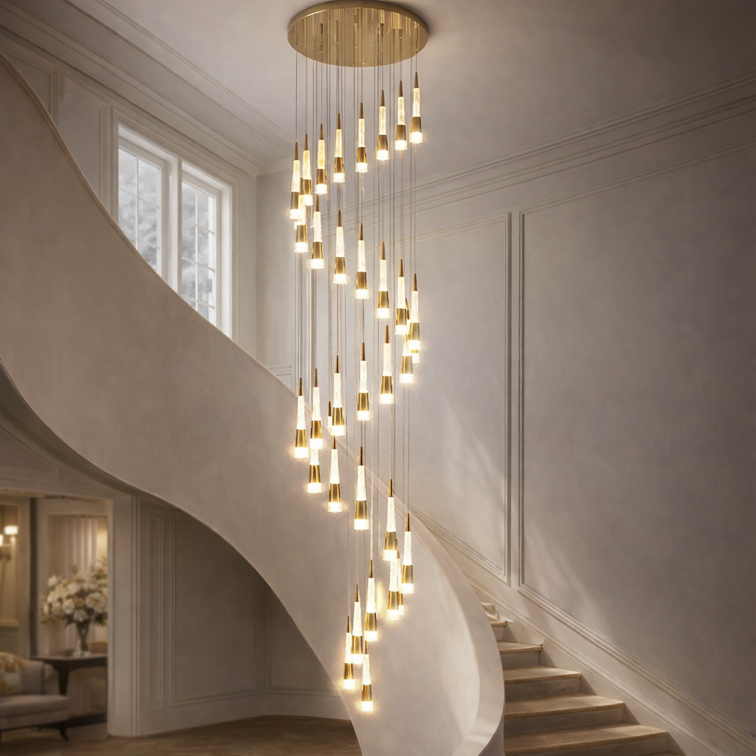 A Rainfall of Light for Grand Interiors