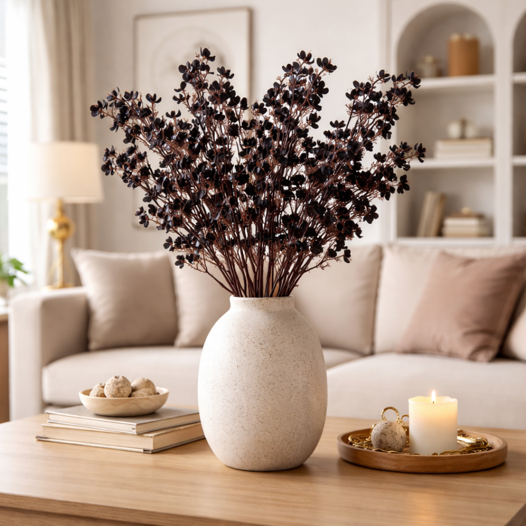 Artificial Black Berry Floral Stem
