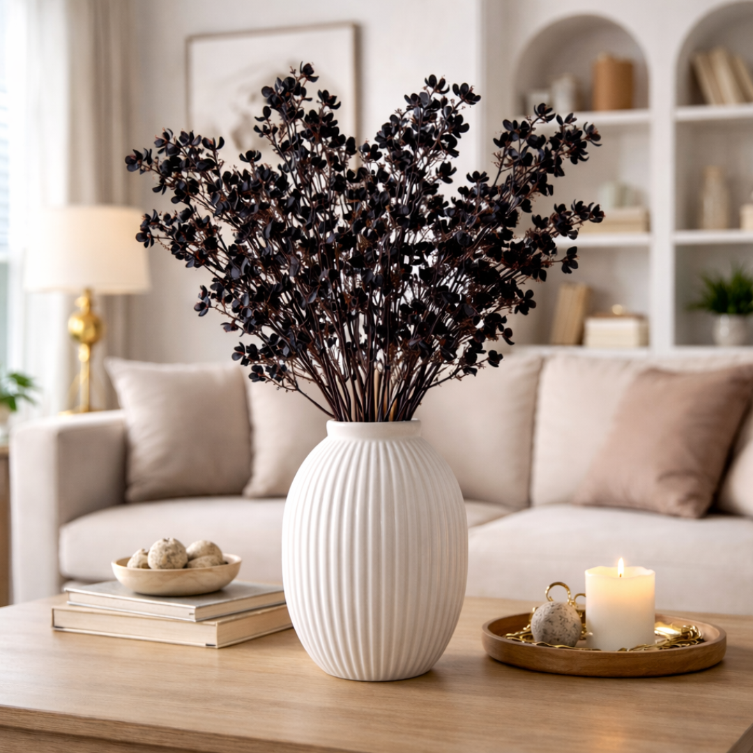Artificial Black Berry Floral Stem