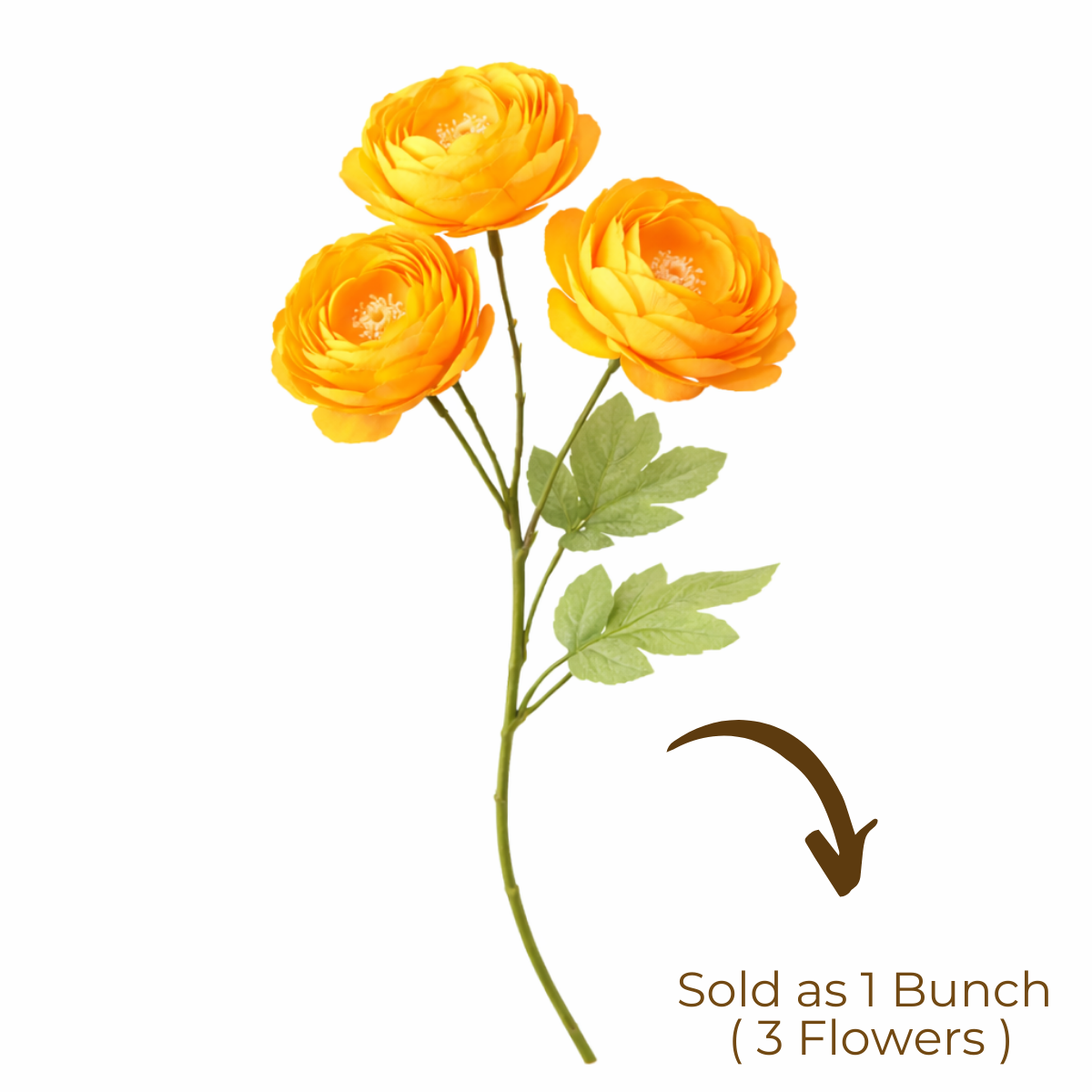 Artificial Ranunculus Flower Bunch