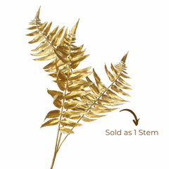 Gold Fern Artificial Flower Stem