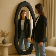 Luxury Irregular Black Wall Mirror