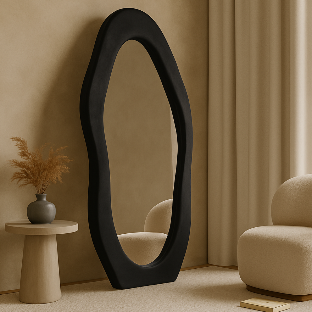 Luxury Irregular Black Wall Mirror