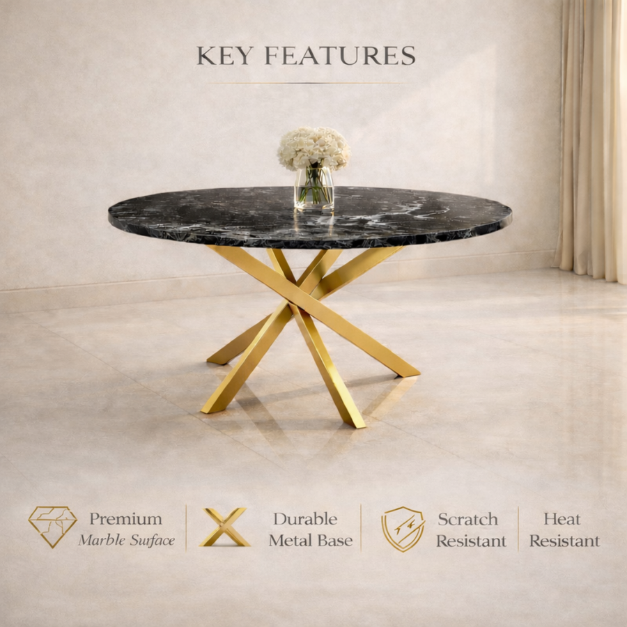 Sculptural Gold Metal X-Base