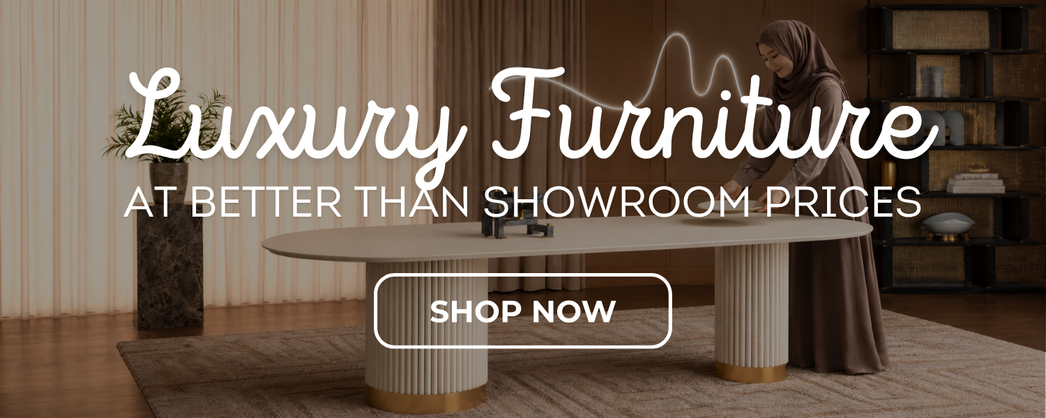 luxury furniture with a table and decorative elements in a room setting.